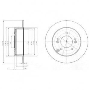 Тормозной диск Delphi BG4260