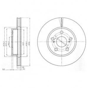 Диск гальмівний Delphi BG4269