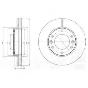 Фото Диск гальмівної (передній) Hyundai H-1 2.5 CRDi 08- (300x30) Delphi (BG4296) зображення 1