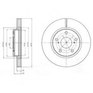 Гальмівний диск Delphi BG4304