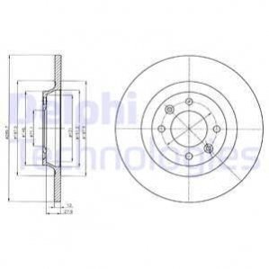 Тормозной диск Delphi BG4322