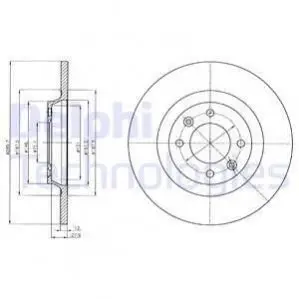 Тормозной диск Delphi BG4322