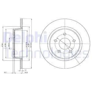 Диск тормозной Delphi BG4533C