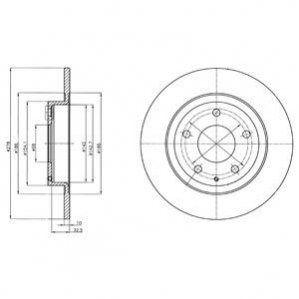 Диск гальмівний Delphi BG4534C