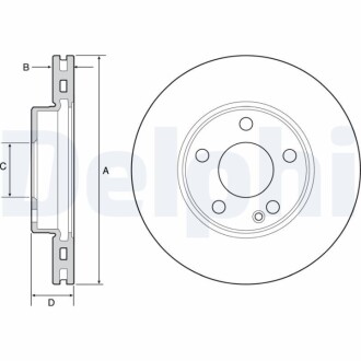 Диск тормозной Delphi BG4554C