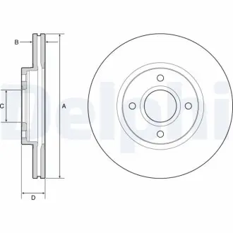 Диск тормозной Delphi BG4569C Купить в Украине