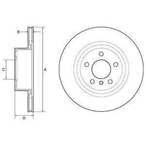 Гальмівний диск задн Лів/Прав BMW X3 (F25), X4 (F26) 1.6-3.0D 09.10-03.18 Delphi BG4644C