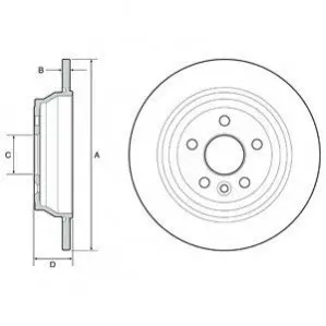 Диск тормозной Delphi BG4656C
