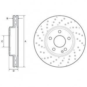 Диск тормозной Delphi BG4657C