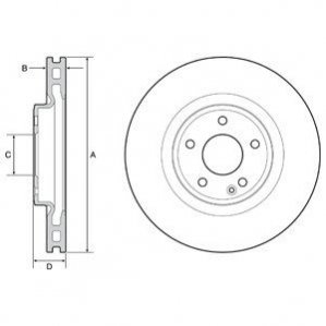 Тормозной диск Delphi BG4659C