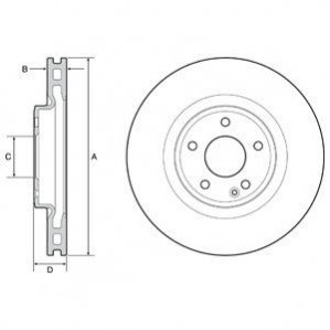 Гальмівний диск Delphi BG4659C