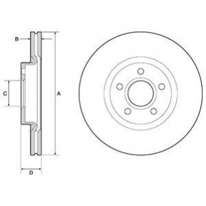 Гальмівні диски фарбовані Delphi BG4676C