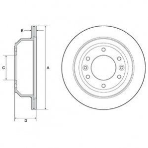 Диск тормозной Delphi BG4692C