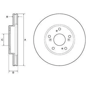 Диск тормозной Delphi BG4741C