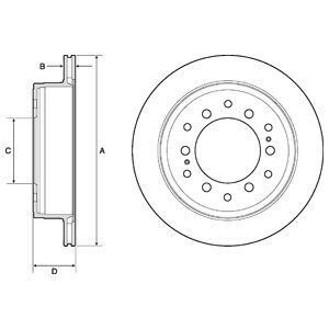 Диск тормозной Delphi BG4747C