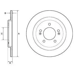 Тормозной дискKIA CEED 11- TYL Delphi BG4749C