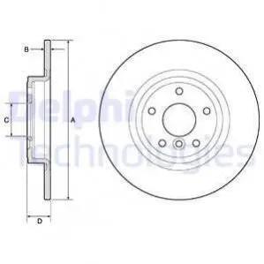 Гальмывний диск задн Лів/Прав JAGUAR XE, XF II, XF SPORTBRAKE 2.0-3.0D 03.15 Delphi BG4766C