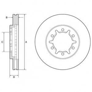 Тормозной диск - (402062S401, 402062S400) Delphi BG4795C (фото 1)