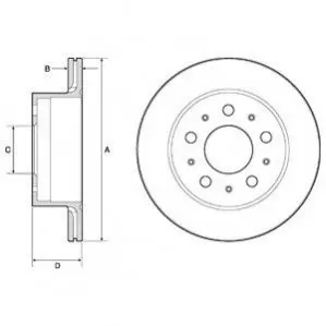 Тормозной диск Delphi BG4796C Купить в Украине