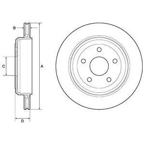 Гальмівний диск задн Лів/Прав JEEP GRAND CHEROKEE, GRAND CHEROKEE IV 3.0-6.4 11.10 Delphi BG4802C