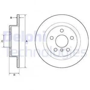 Тормозной дискTYL MINI COOPER 13- Delphi BG4812C