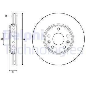 Диск тормозной Delphi BG4815C Купить в Украине