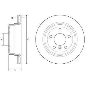 Гальмівний диск задн Лів/Прав BMW 1 (E82), 1 (E88) 2.0D 10.07-12.13 Delphi BG4946C