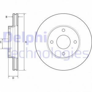 Диск тормознойPRZOD Delphi BG4953C