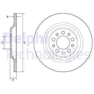 Гальмівний диск задн Лів/Прав JEEP CHEROKEE 2.0-3.2 11.13 Delphi BG4961C