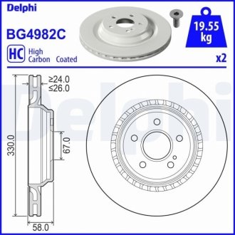 Диск тормознойTYL Delphi BG4982C