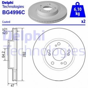 Тормозные диски Delphi BG4996C (фото 1)
