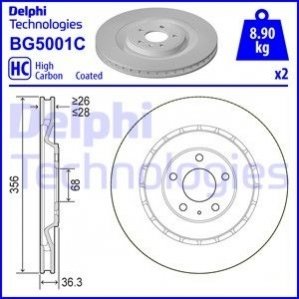 Гальмівні диски Delphi BG5001C (фото 1)