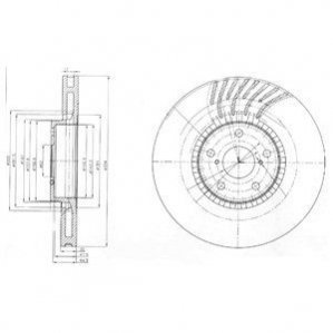 Гальмівний диск пров. пр. Lexus GS 05- Delphi BG9012