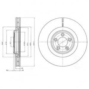 Диск тормозной Delphi BG9071C