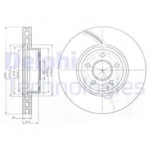 Диск тормозной Delphi BG9075C