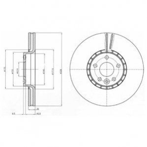 Тормозной диск - (31277342, 31410568, 31471034) Delphi BG9085 (фото 1)
