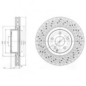 Тормозной диск Delphi BG9093C