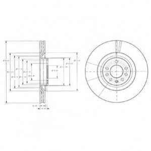 Тормозной диск Delphi BG9098