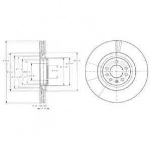 Тормозной диск Delphi BG9098