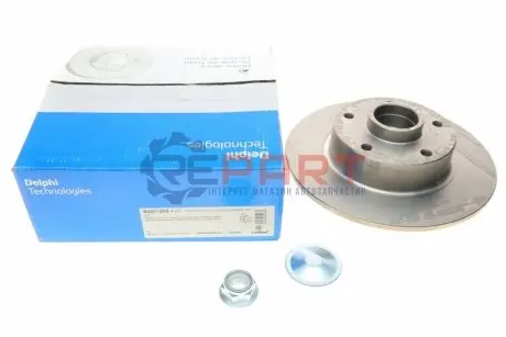 Фото Диск гальмівний (задній) Renault Megane III/Scenic III 08- (260x8) (+ABS) Delphi (BG9112RS) зображення 1