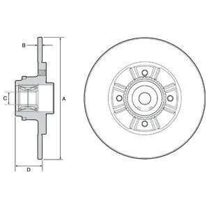 Тормозной диск с подшипником Delphi BG9114RS
