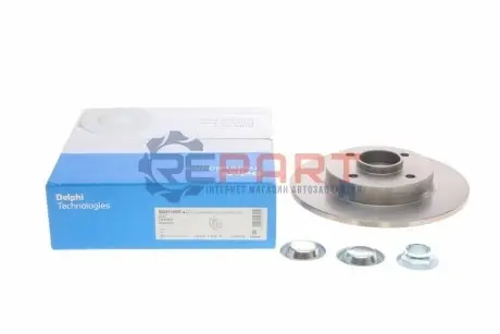 Диск гальмівний (задній) Citroen C4 II/Peugeot 308 08- (249х9) (+ABS) Delphi BG9116RS Купити в Україні