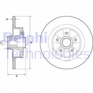 Тормозной диск с подшипником Delphi BG9136RS