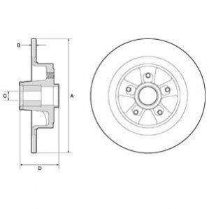 Тормозной диск с подшипником Delphi BG9136RSC