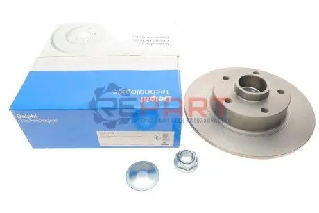 Диск гальмівний (задній) Renault Megane 08- (260x8) (+ABS) Delphi BG9137RS Купити в Україні