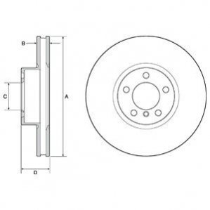 Диск тормозной Delphi BG9141C