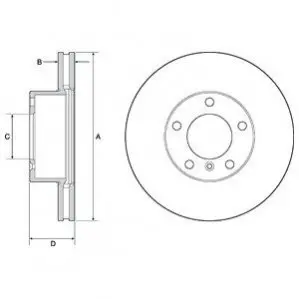 Тормозной диск Delphi BG9145C