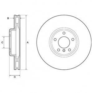 Тормозной диск Delphi BG9156C
