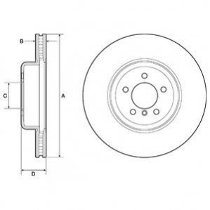 Тормозной диск - (34106797606) Delphi BG9158C (фото 1)