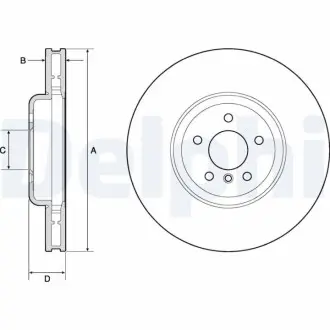 Диск тормозной Delphi BG9161C